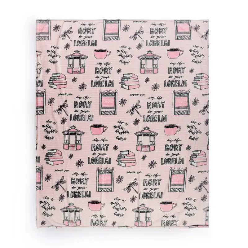 Jay Franco Official Warner Bros Gilmore Girls Super Plush Large Throw Blanket - 60x70 in, 60x90 in, Soft Fabric, Bedroom Bedding, Room Decor, Home Movie Night Cozy Setup, Stars Hollow Gift for Fans