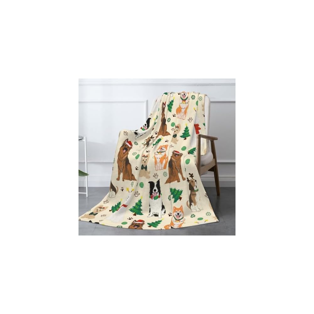 Dog Blankets 50"x40" Puppy Blanket With Dogs on it Gifts Blanket for Kids
