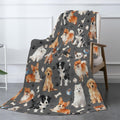 Dog Blankets 50"x40" Puppy Blanket With Dogs on it Gifts Blanket for Kids
